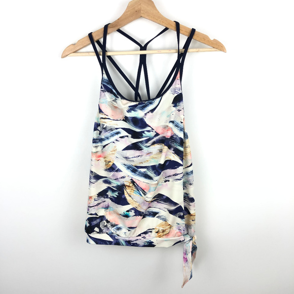 Athleta Other - Athleta Vivid Side Tie Blousy Tankini Swim Top